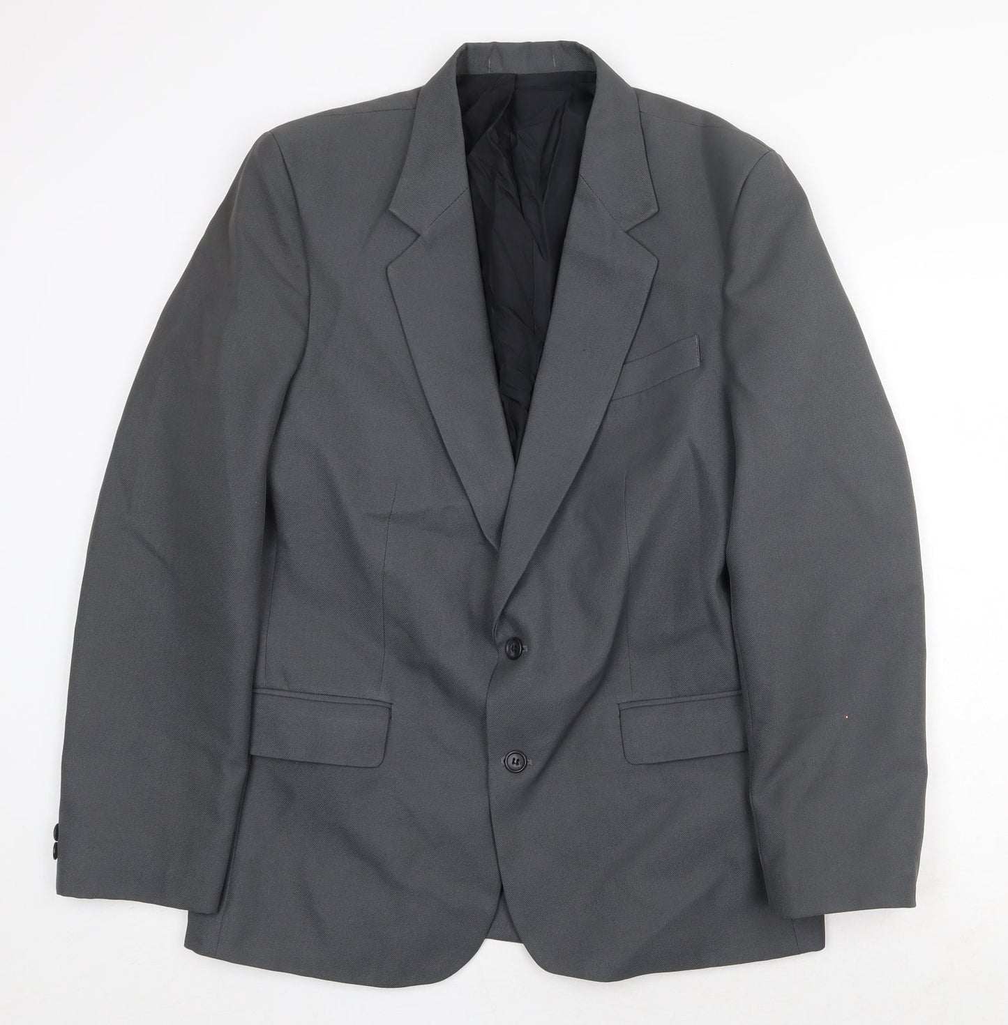 Classic Man Mens Grey Polyester Jacket Suit Jacket Size 40 Regular