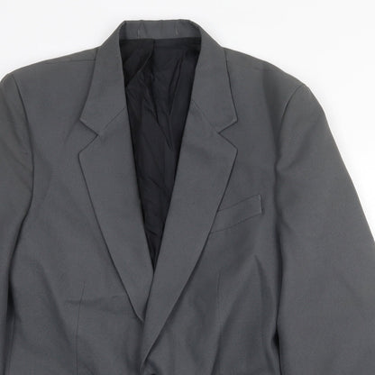 Classic Man Mens Grey Polyester Jacket Suit Jacket Size 40 Regular