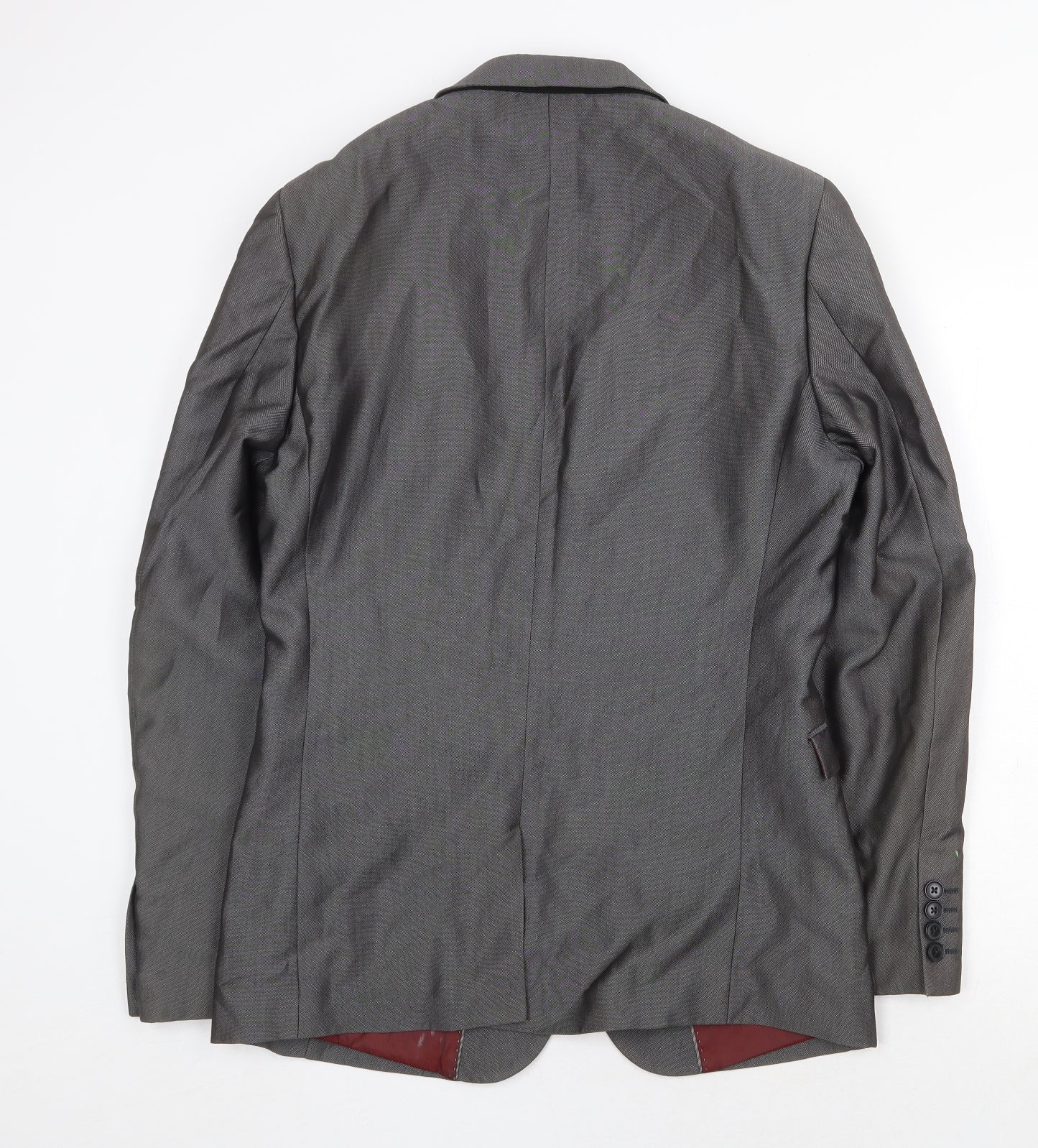NEXT Mens Grey Polyester Jacket Suit Jacket Size 38 Regular