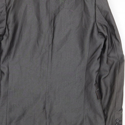 Next Mens Grey Polyester Jacket Suit Jacket Size 38 Regular