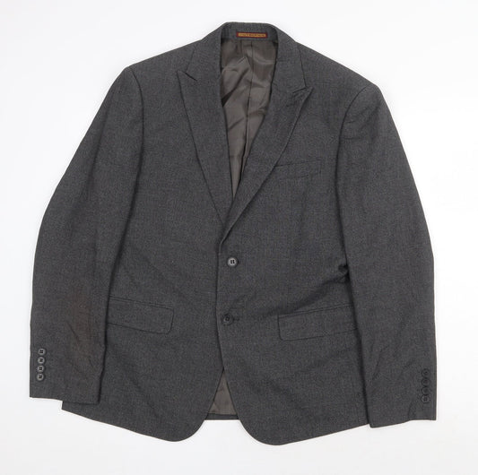 Skopes Mens Grey Polyester Jacket Suit Jacket Size 40 Regular