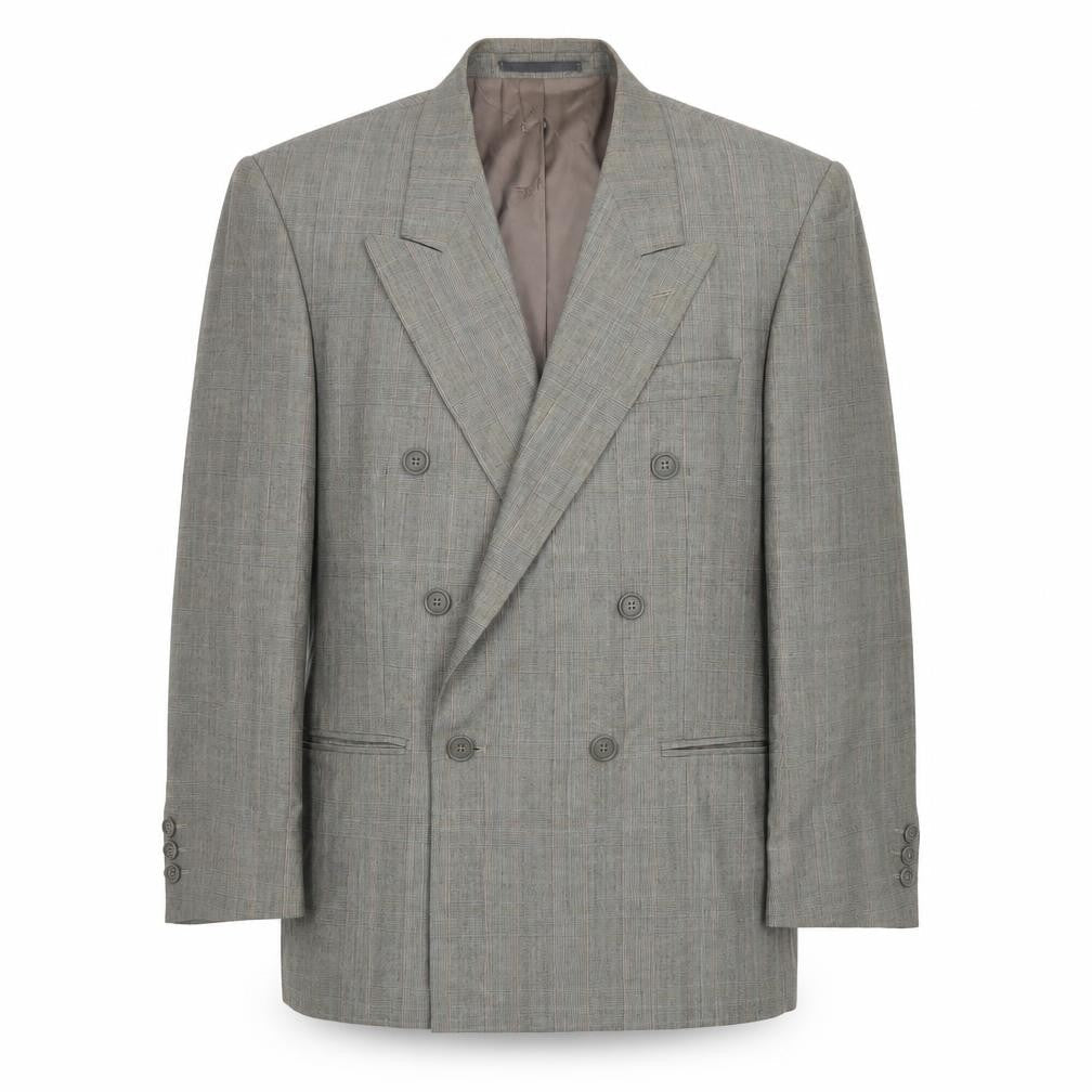 Principles Mens Grey Plaid Polyester Jacket Suit Jacket Size 38 Regular