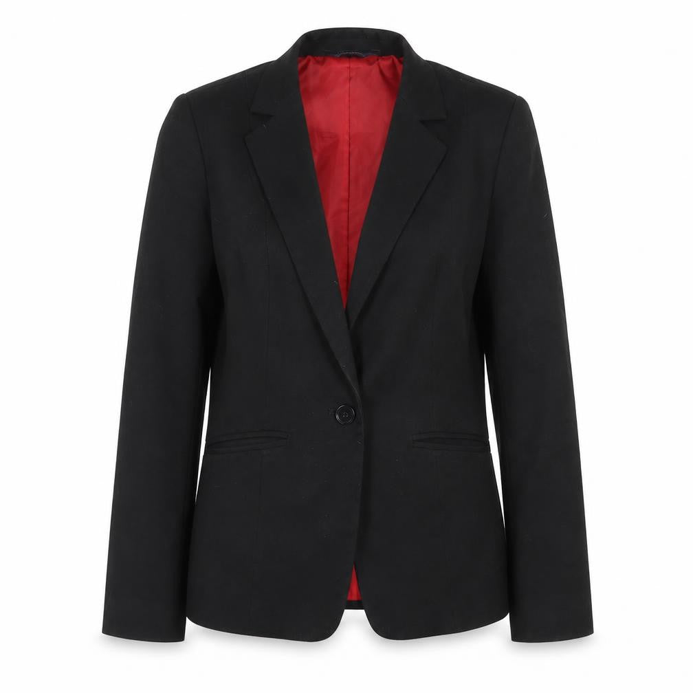 Stevensons Womens Black Jacket Blazer Size 12 Button