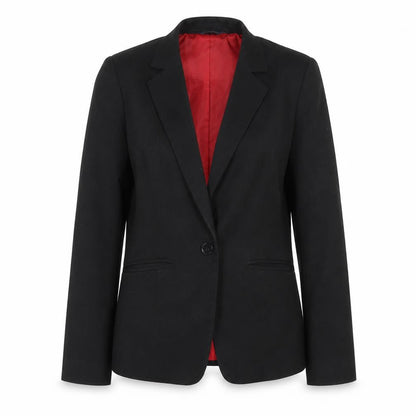 Stevensons Womens Black Jacket Blazer Size 12 Button