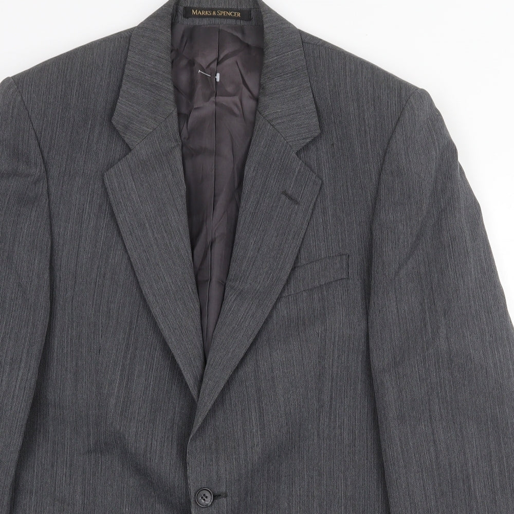 Marks and Spencer Mens Grey Wool Jacket Suit Jacket Size 40 Regular