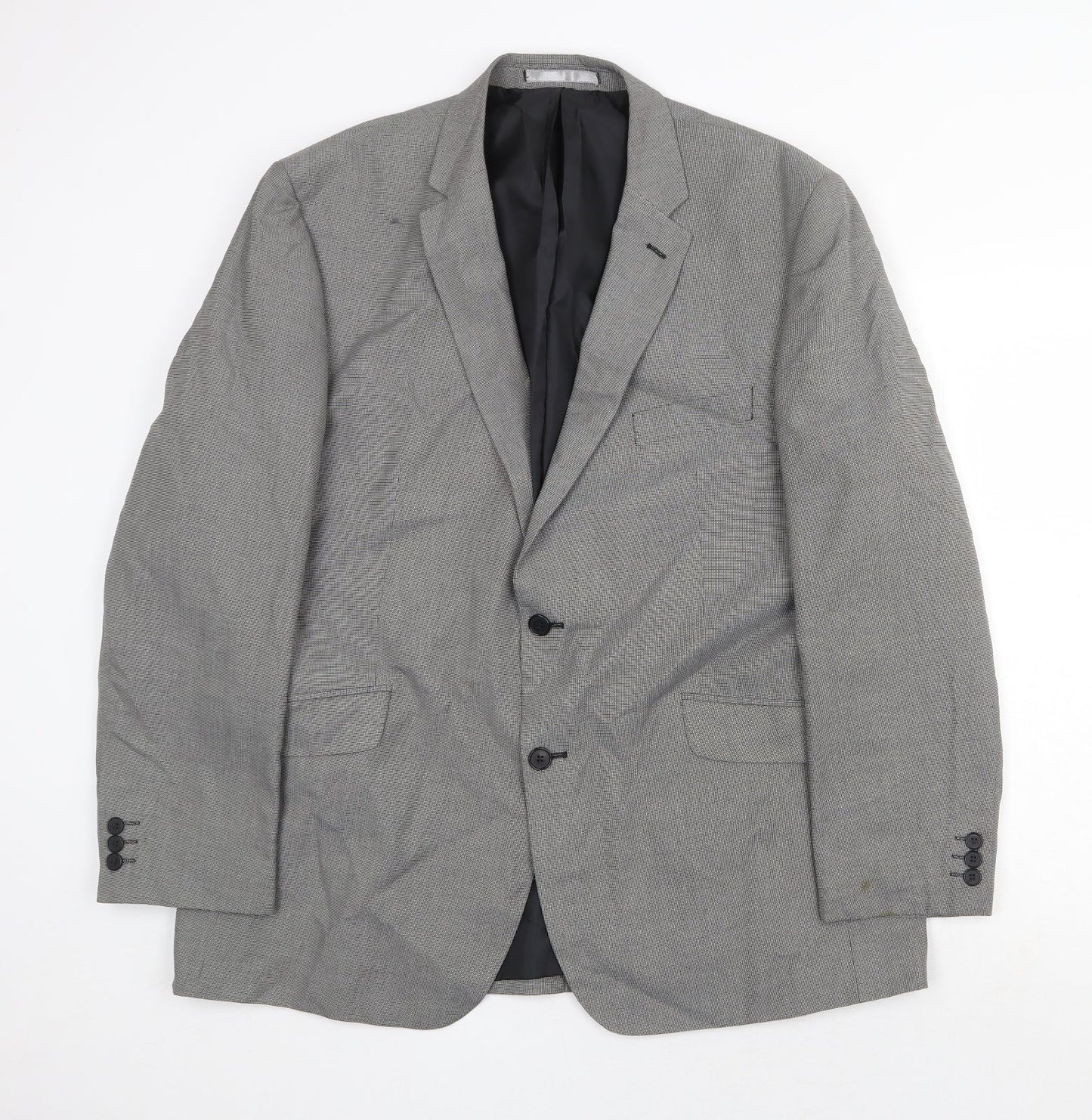 Burton Mens Grey Polyester Jacket Suit Jacket Size 46 Regular