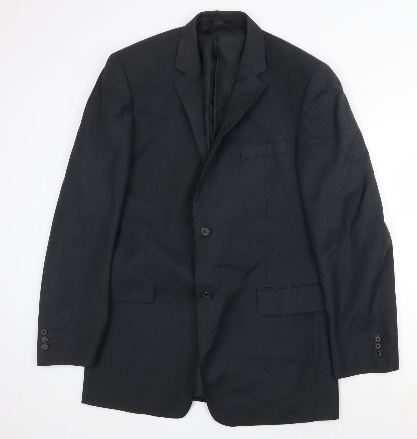 Karl Jackson Mens Grey Polyester Jacket Suit Jacket Size 42 Regular