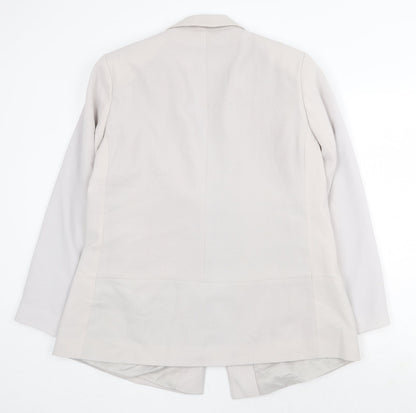 Ann Harvey Womens Grey Jacket Blazer Size 16