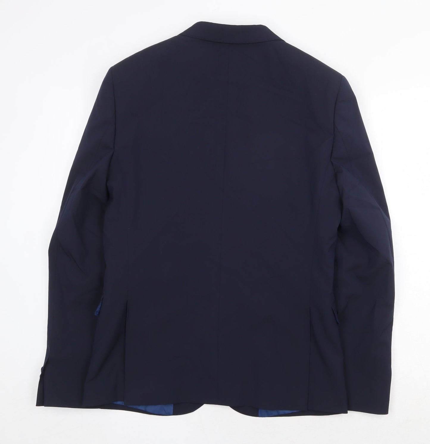 Marks and Spencer Mens Blue Polyester Jacket Suit Jacket Size 38 Regular