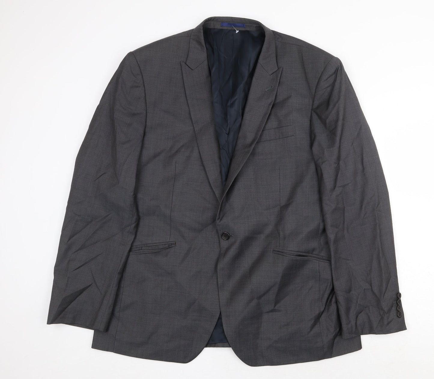NEXT Mens Grey Wool Jacket Suit Jacket Size 44 Regular
