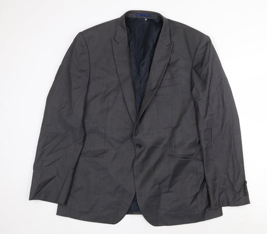 NEXT Mens Grey Wool Jacket Suit Jacket Size 44 Regular