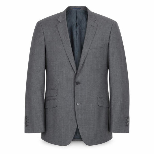 F&F Mens Grey Plaid Polyester Jacket Suit Jacket Size 46 Regular