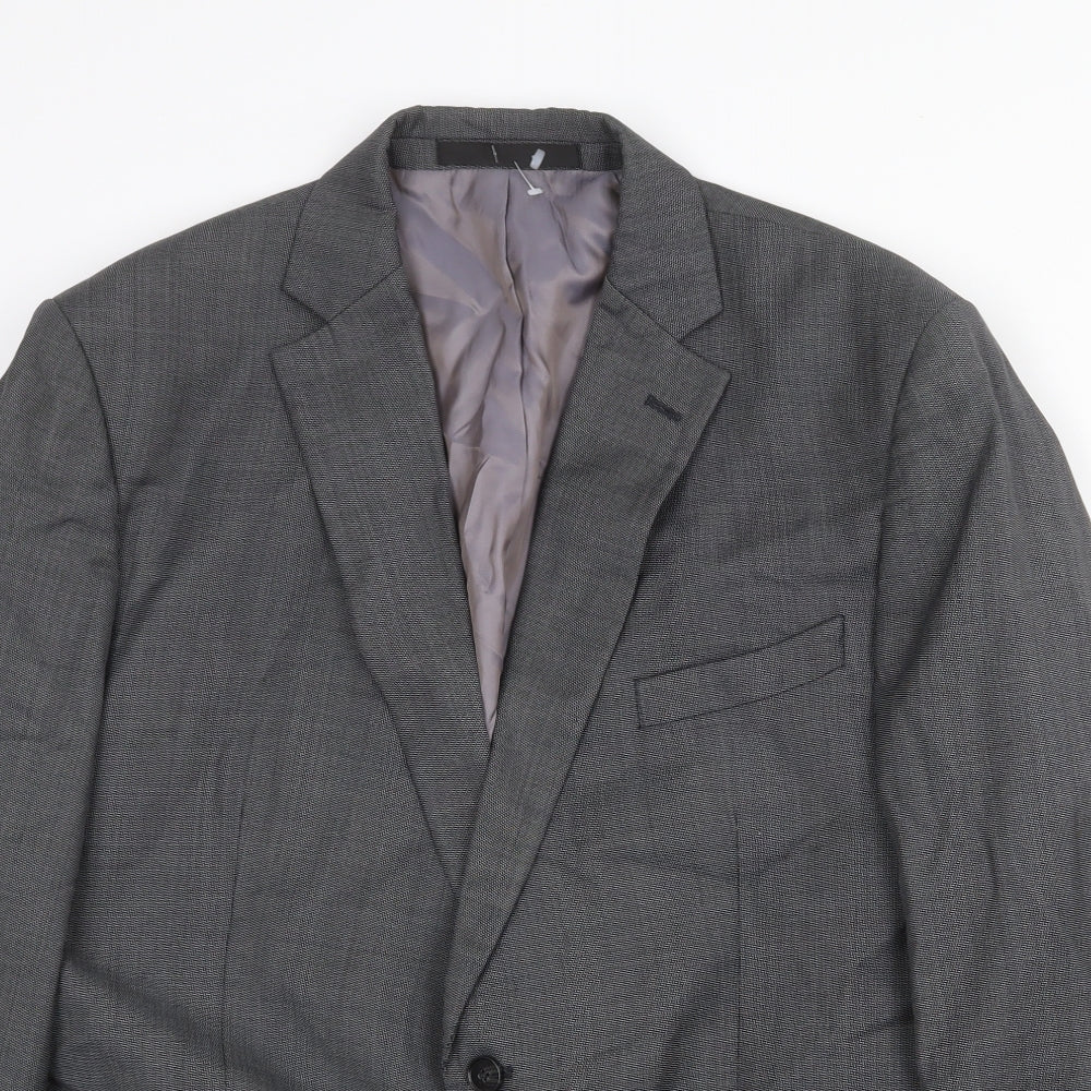 Marks and Spencer Mens Grey Wool Jacket Suit Jacket Size 44 Regular