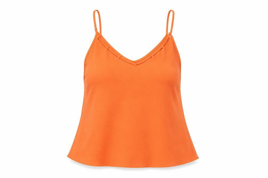 River Island Womens Orange Polyester Camisole Tank Size 6 V-Neck