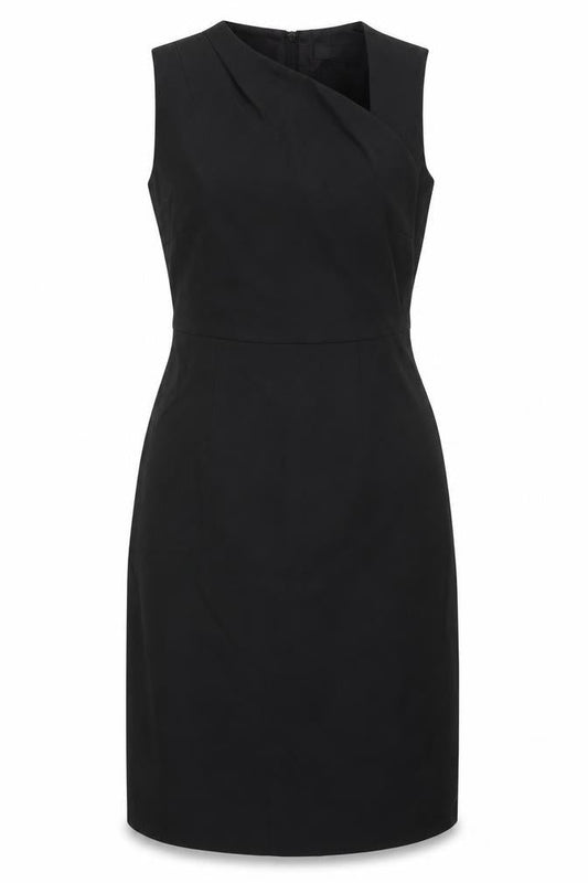 Dorothy Perkins Womens Black Polyester A-Line Size 12 V-Neck Zip