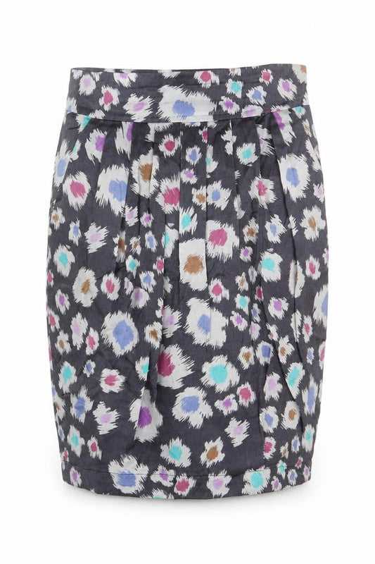 Great Plains London Womens Grey Geometric Viscose Straight & Pencil Skirt Size 12 Zip