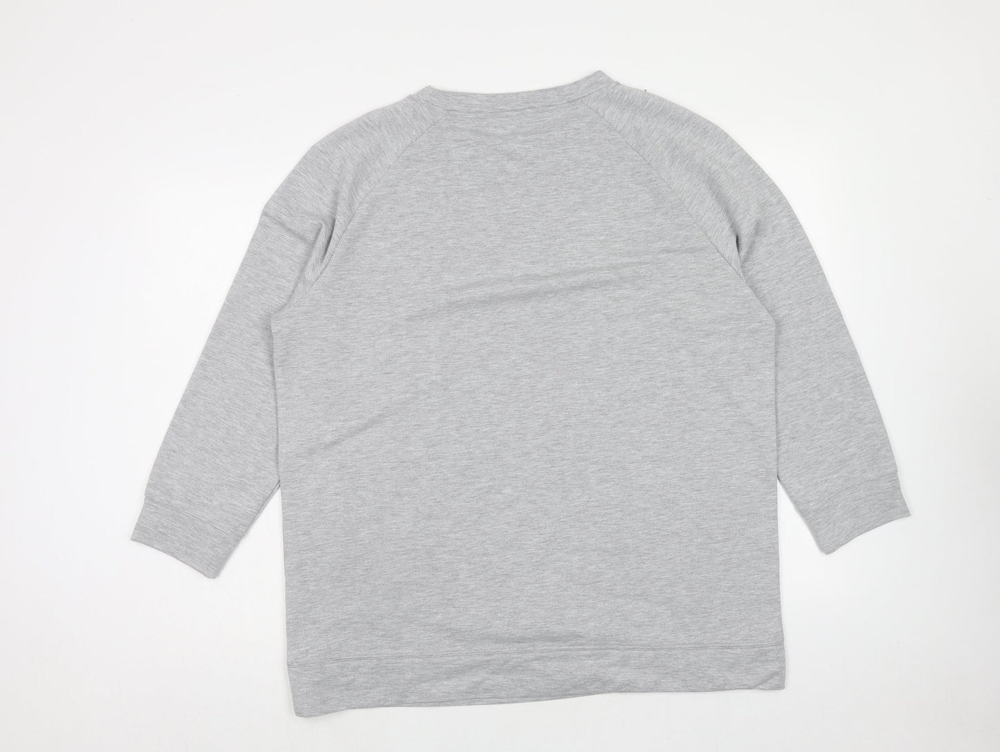 Nutmeg Womens Grey Polyester Pullover Sweatshirt Size 14 Pullover - Love