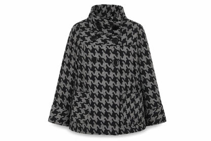 Atmosphere Womens Grey Geometric Overcoat Coatigan Size 12 Button