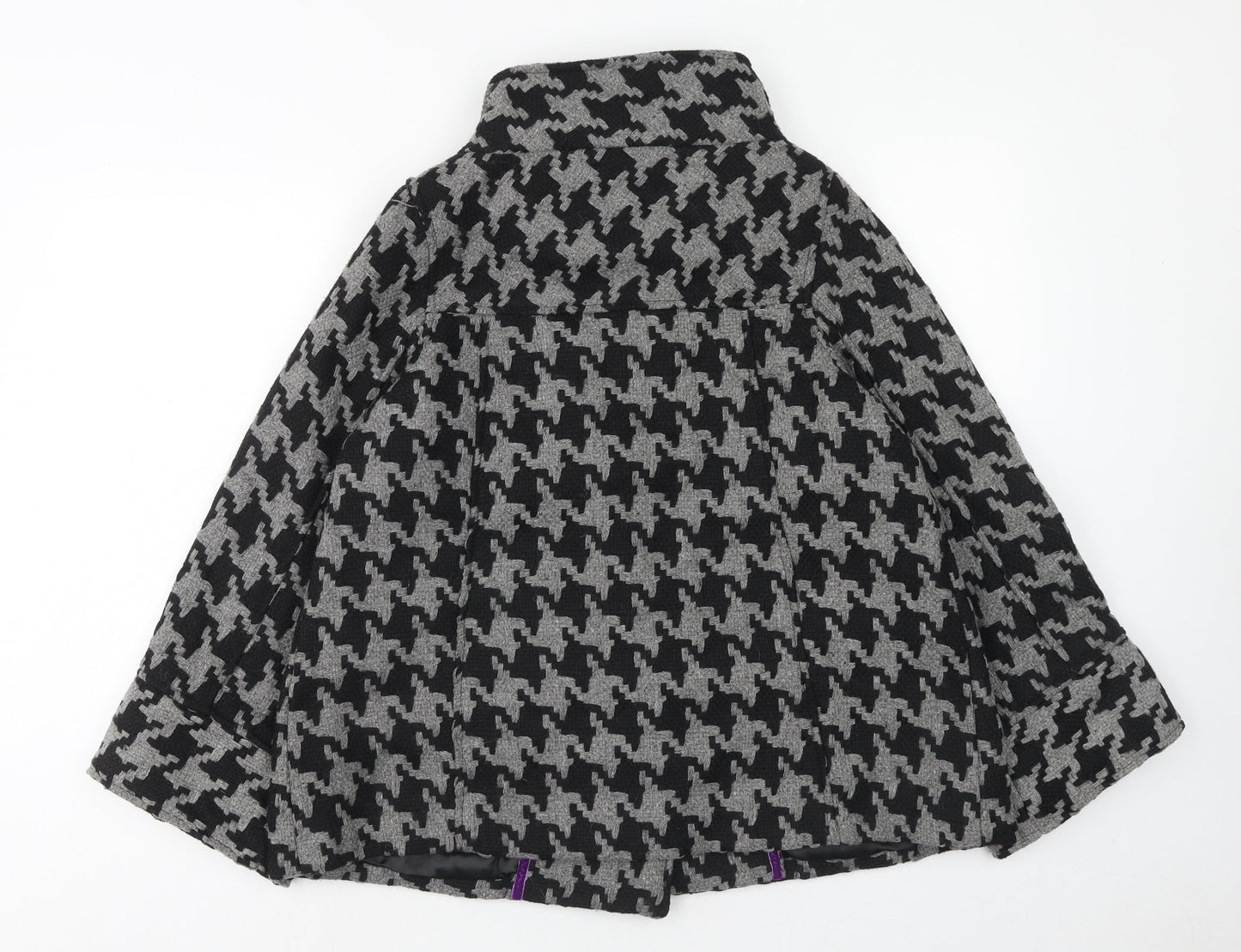 Atmosphere Womens Grey Geometric Overcoat Coatigan Size 12 Button
