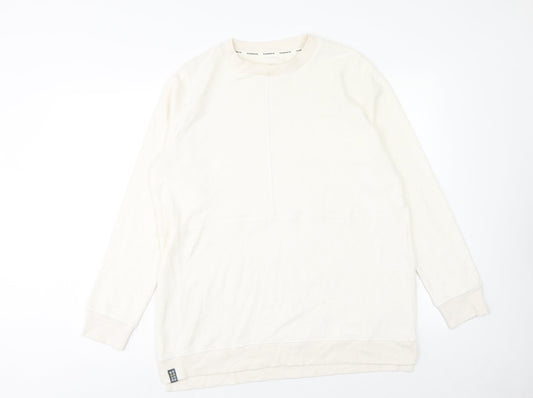 Marks and Spencer Womens Ivory Polyester Pullover Sweatshirt Size M Pullover