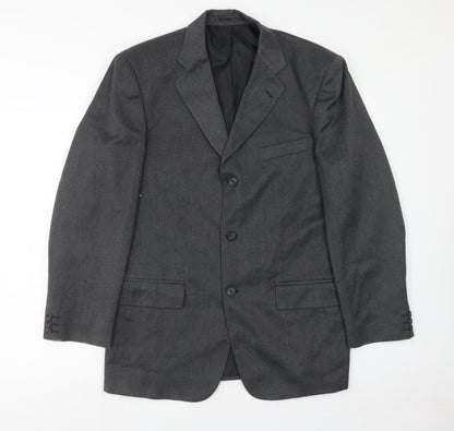 Sequel Mens Grey Polyacrylate Fibre Jacket Suit Jacket Size 40 Regular