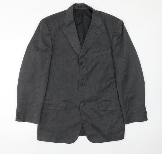 Sequel Mens Grey Polyacrylate Fibre Jacket Suit Jacket Size 40 Regular