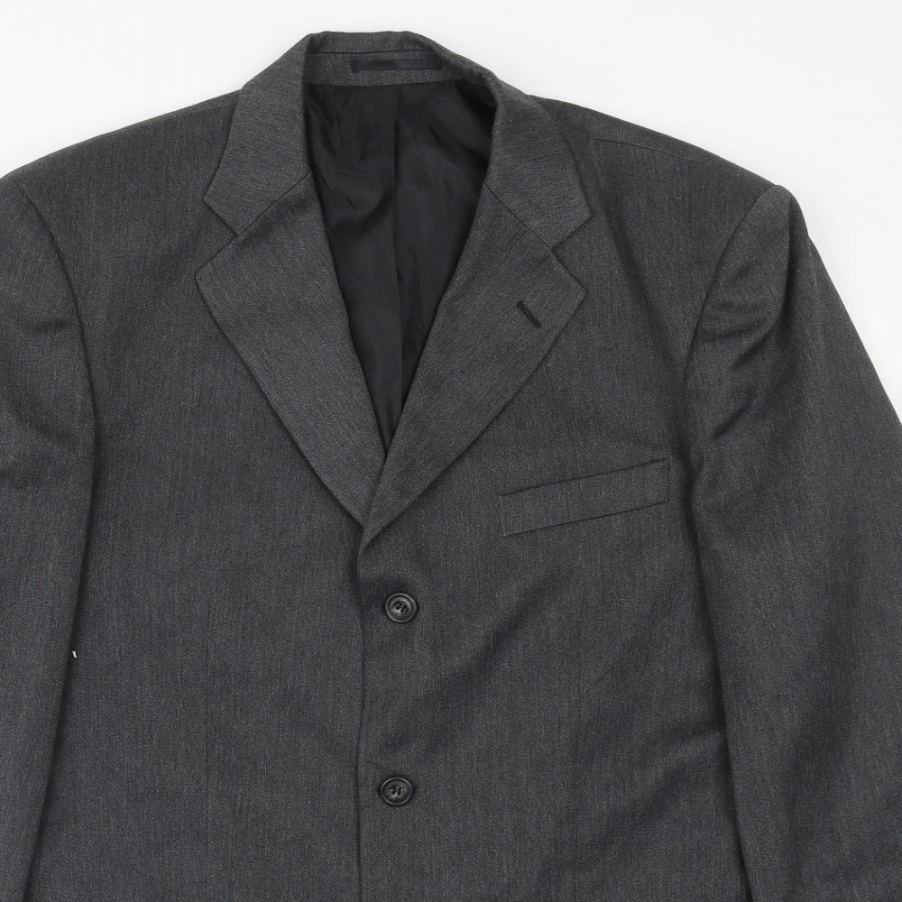 Sequel Mens Grey Polyacrylate Fibre Jacket Suit Jacket Size 40 Regular