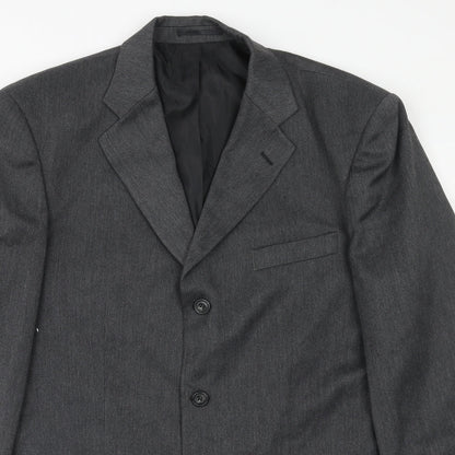 Sequel Mens Grey Polyacrylate Fibre Jacket Suit Jacket Size 40 Regular