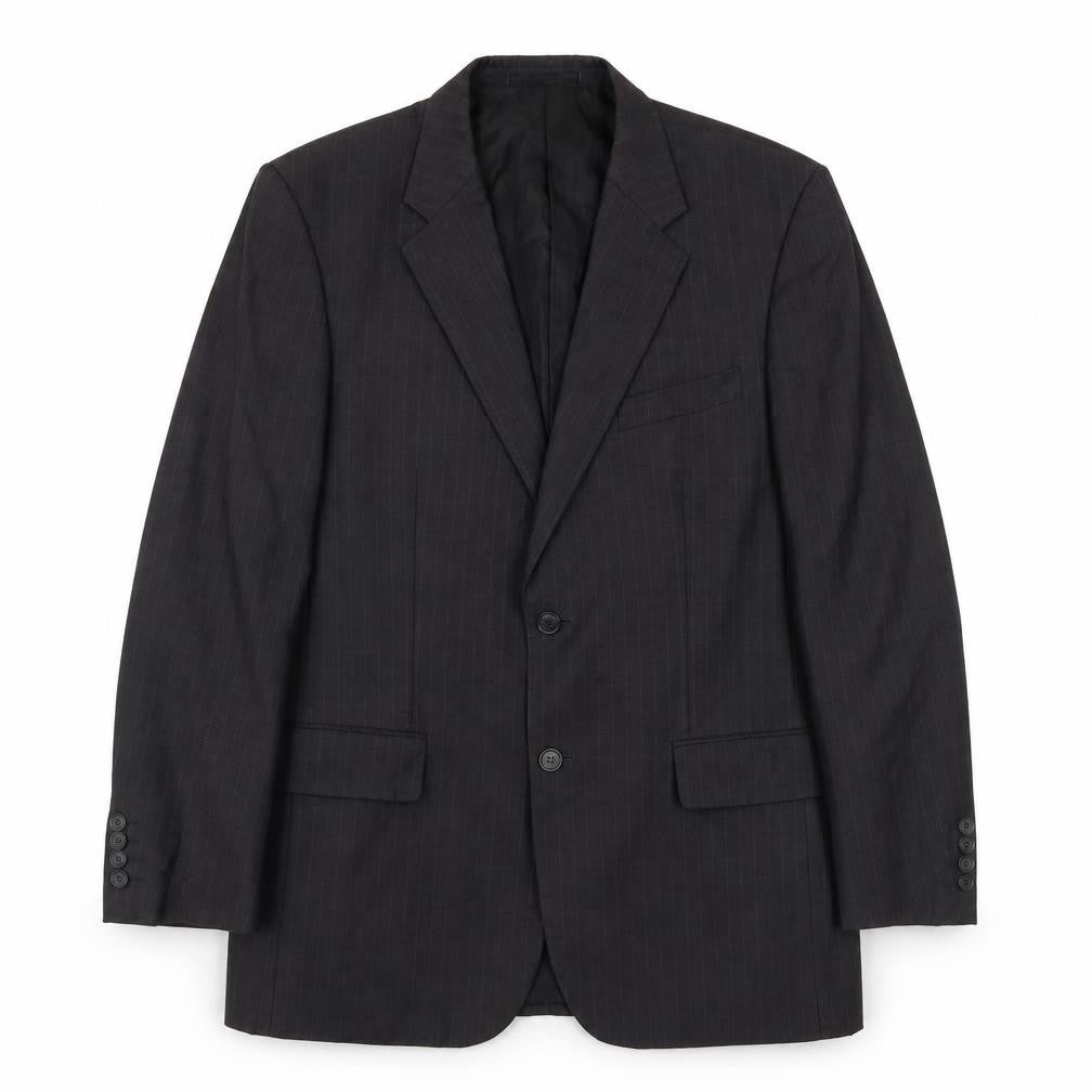 Scott & Taylor Mens Grey Striped Wool Jacket Suit Jacket Size 38 Regular