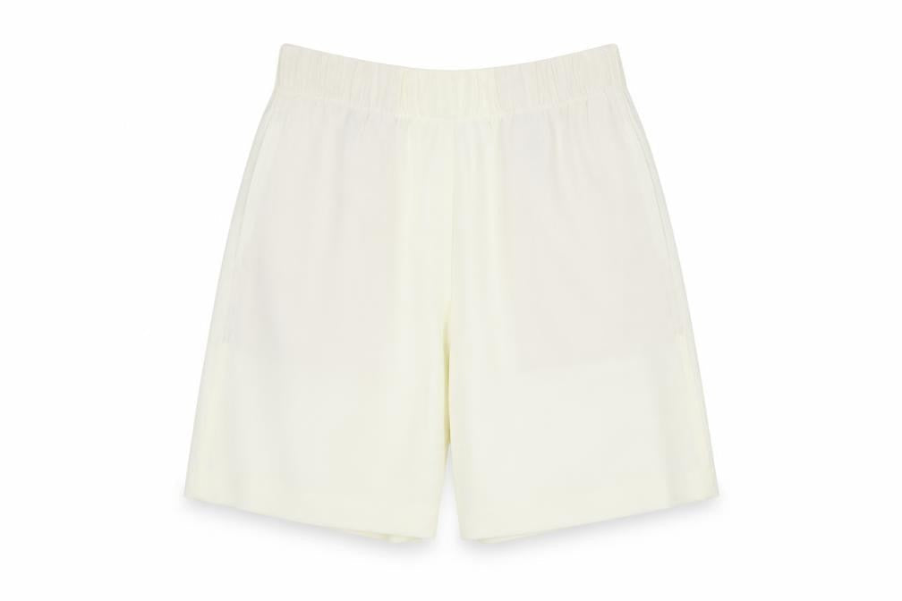 Marks & Spencer Womens Ivory Polyester Bermuda Shorts Size 6 L5 in Regular Pull On