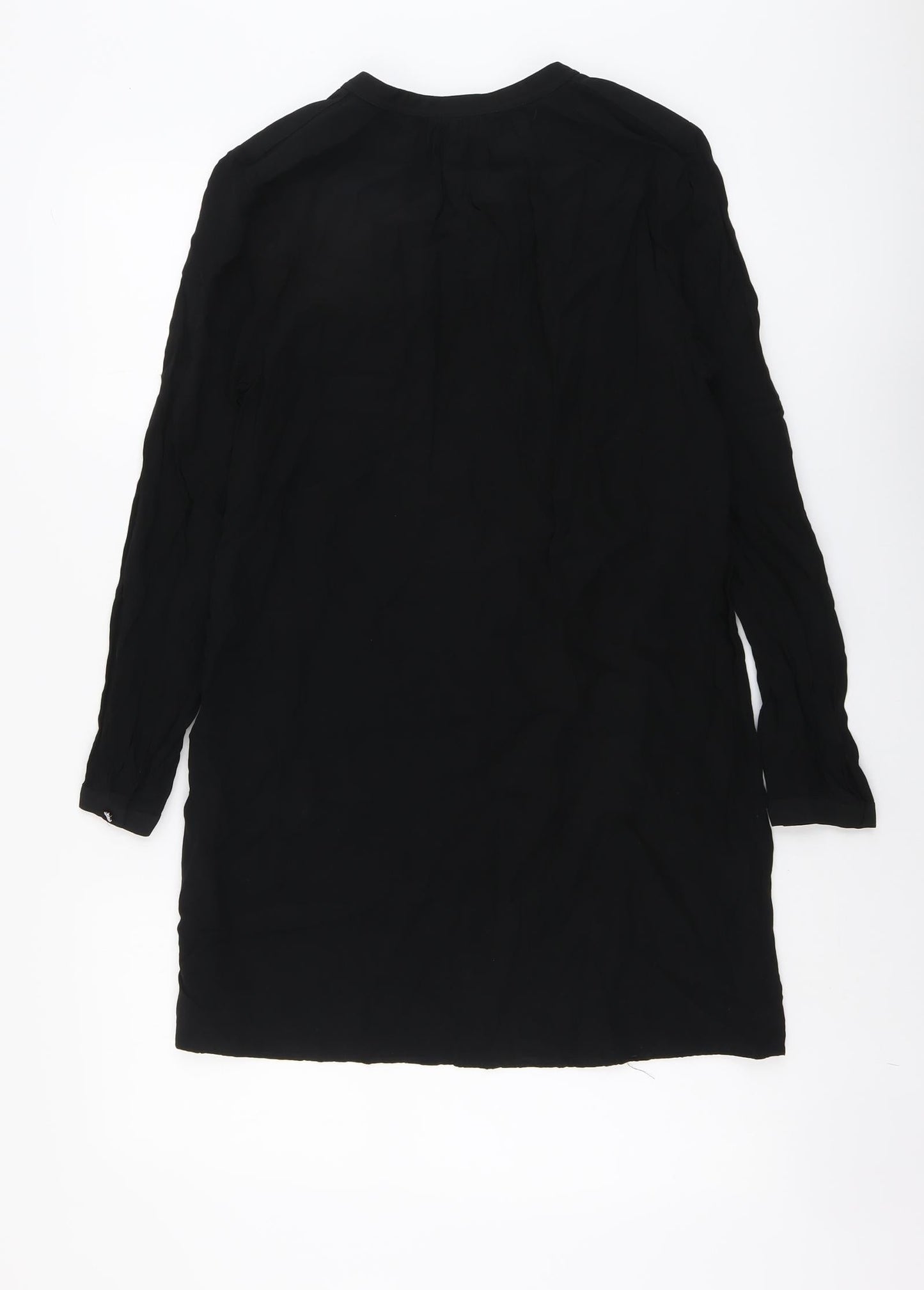 Warehouse Womens Black Polyester A-Line Size 10 Round Neck Tie