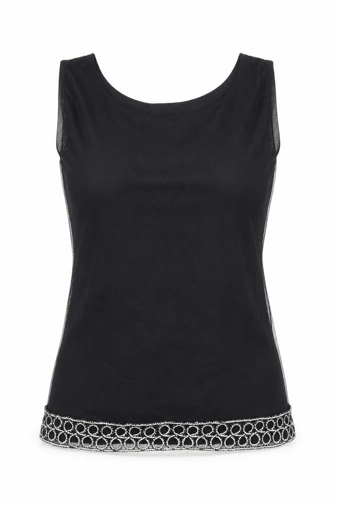 Stephen Y Womens Black Polyester Basic Tank Size S Scoop Neck