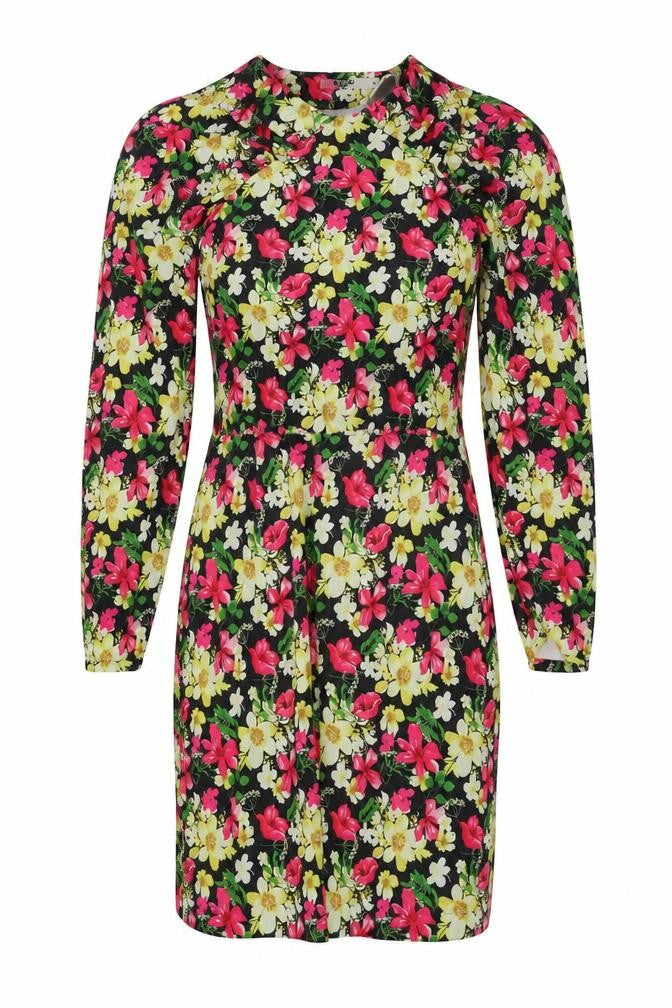 Naked Womens Multicoloured Floral Polyester A-Line Size 6 Round Neck Pullover
