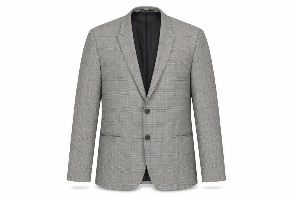 NEXT Mens Green Plaid Polyester Jacket Suit Jacket Size 40 Regular
