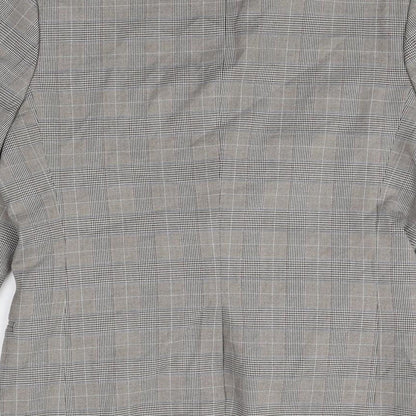 Next Mens Green Plaid Polyester Jacket Suit Jacket Size 40 Regular