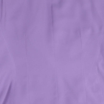 Anne Brooks Womens Purple Polyester Jacket Blazer Size 14
