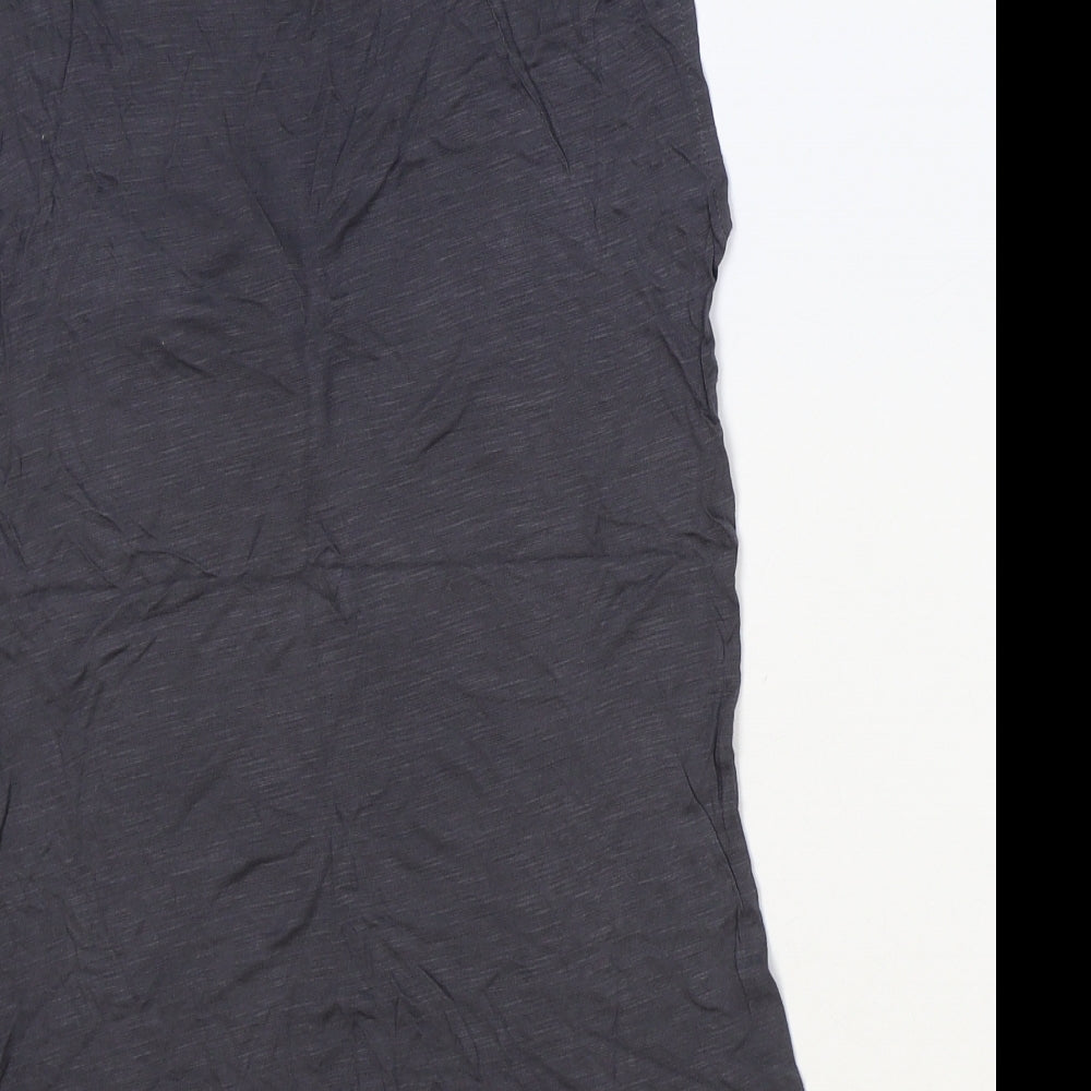 Atmosphere Womens Grey Polyester Basic Tank Size 8 Scoop Neck - Chiffon Hem