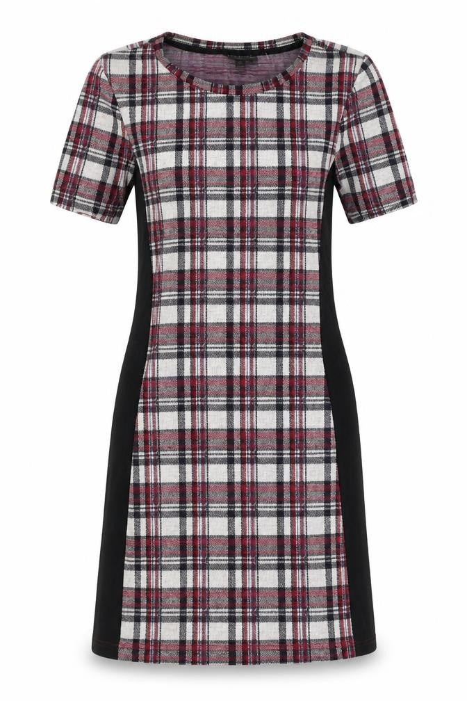 Topshop Womens Multicoloured Plaid Polyester A-Line Size 10 Round Neck Pullover