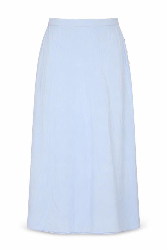 Simply Classic Womens Blue Polyester Peasant Skirt Size 12 Button