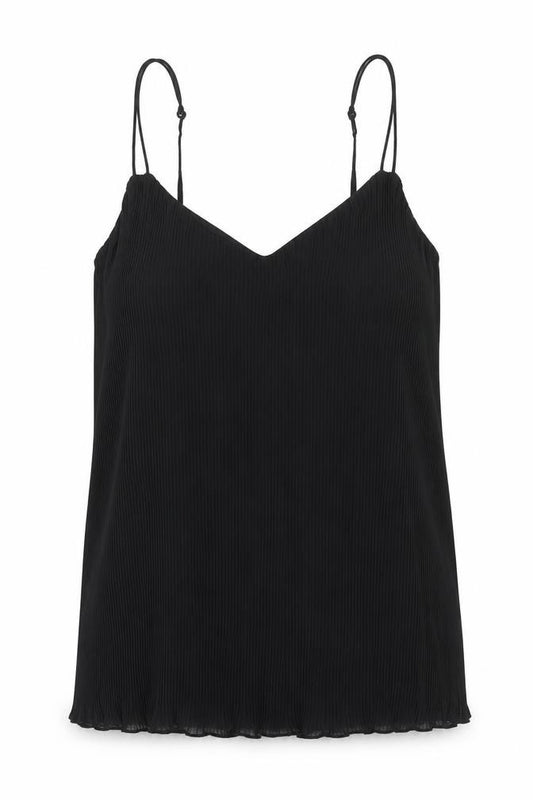 Warehouse Womens Black Polyester Camisole Tank Size 8 V-Neck - Ribbed