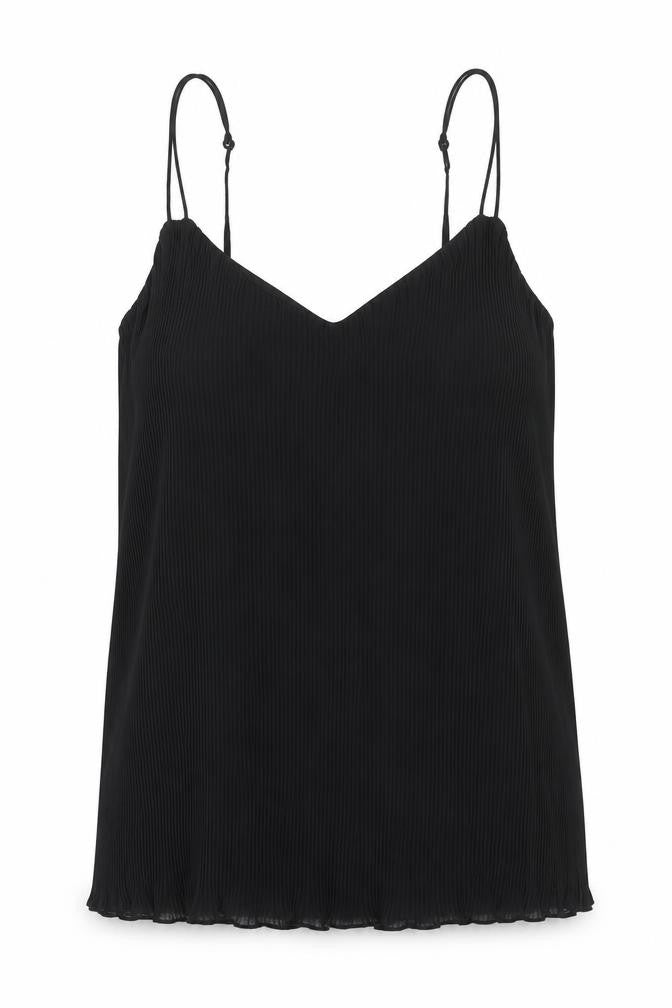 Warehouse Womens Black Polyester Camisole Tank Size 8 V-Neck - Ribbed