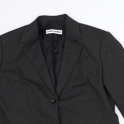 Gerry Weber Womens Black Polyester Jacket Blazer Size 16