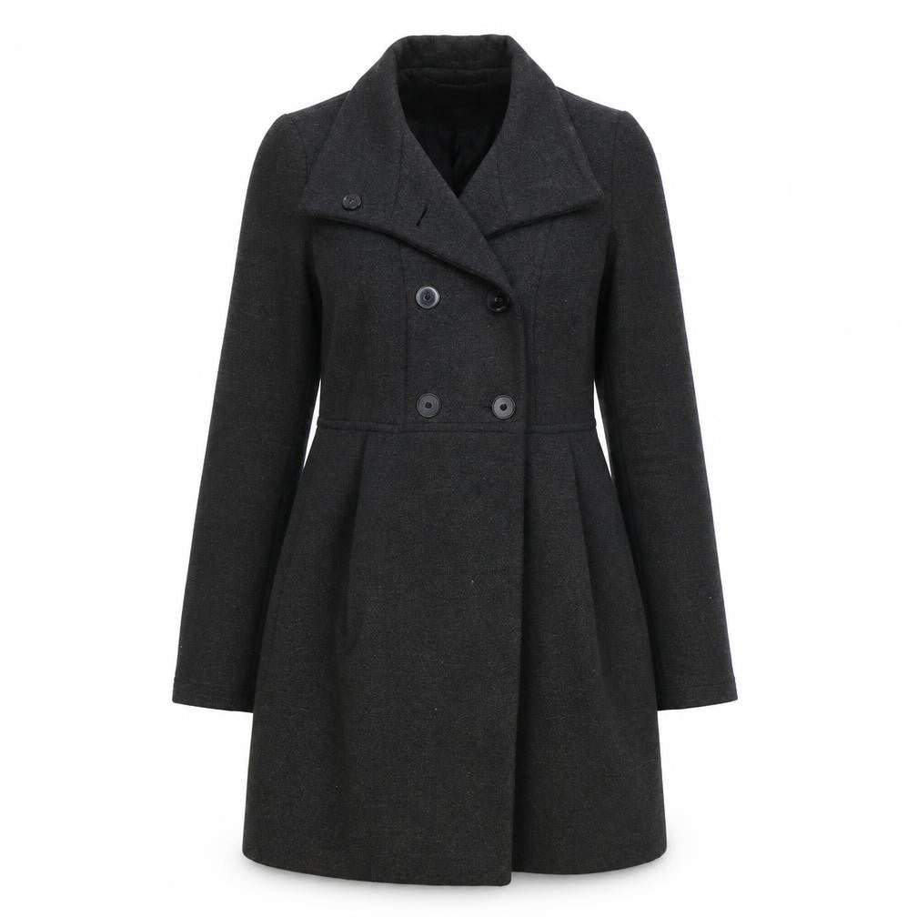 Zara Womens Grey Overcoat Coat Size XS Button