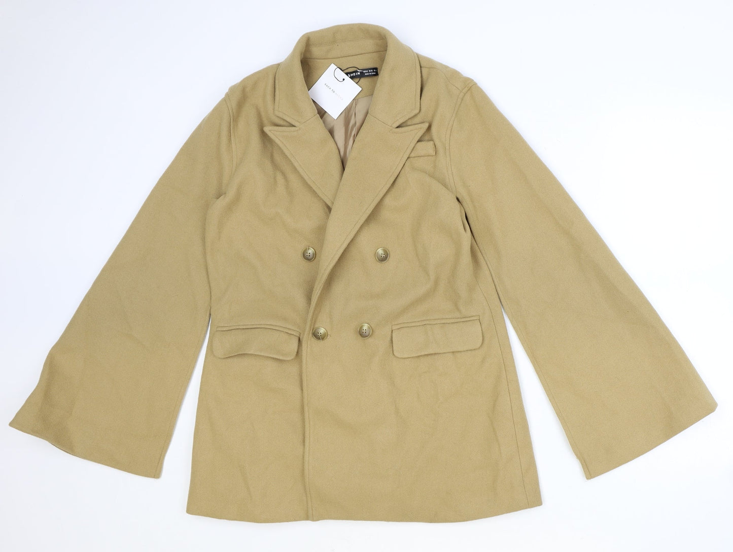 SheIn Womens Brown Jacket Size M Button