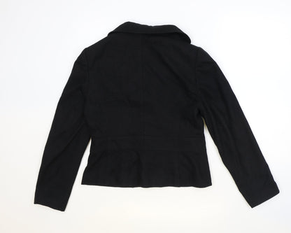 George Womens Black Polyester Jacket Blazer Size 16