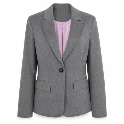 Slaters Womens Grey Polyester Jacket Blazer Size 6