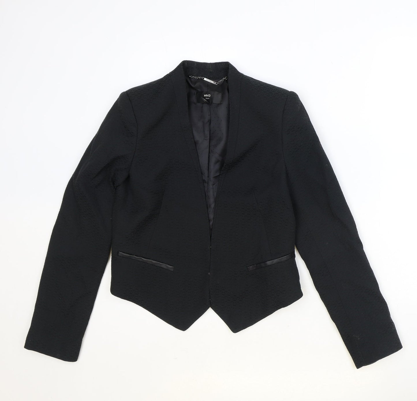 MNG Womens Black Polyester Jacket Blazer Size XS