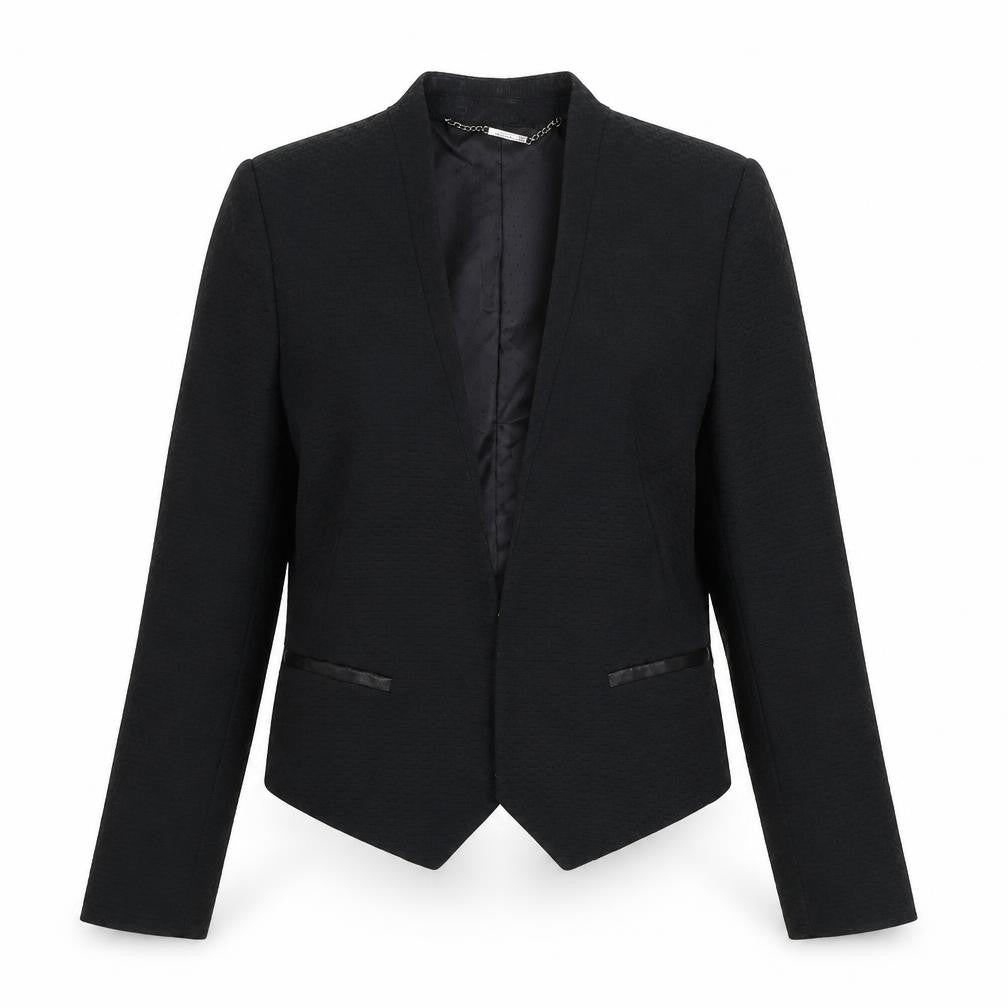 MNG Womens Black Polyester Jacket Blazer Size XS