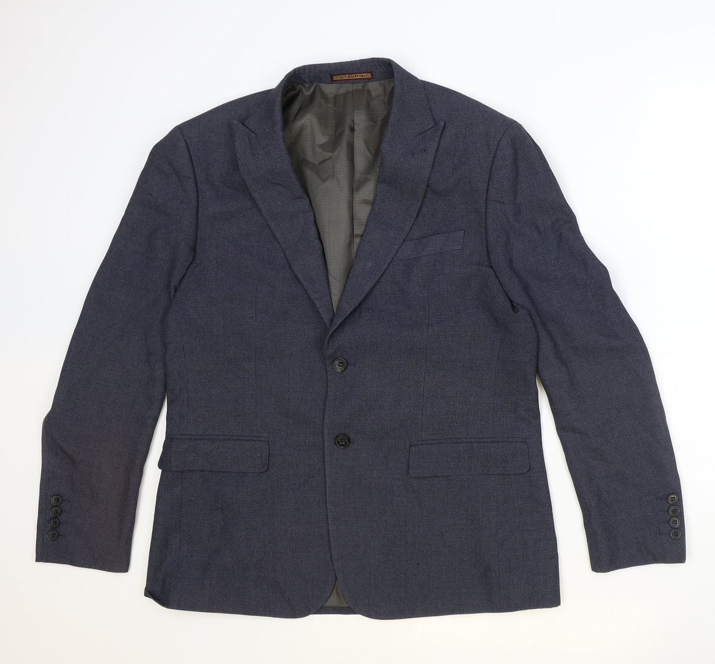 Skopes Mens Blue Polyester Jacket Suit Jacket Size 40 Regular