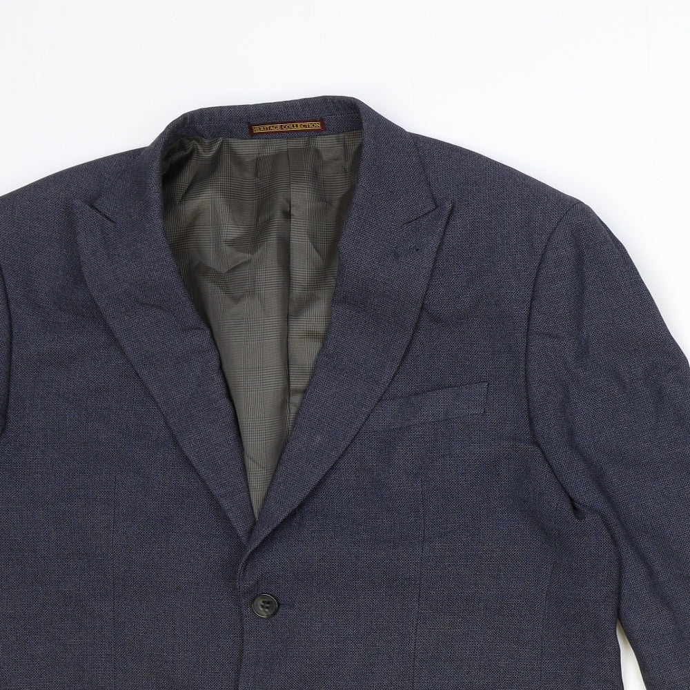 Skopes Mens Blue Polyester Jacket Suit Jacket Size 40 Regular
